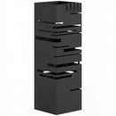Portaombrelli Moderno 15,5x15,5x49 cm con Raccogligocce e Ganci in Metallo Nero      