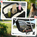 Passeggino per Cani Pieghevole 77x44x102 cm con Portabicchieri e Cestello in Acciaio e Tessuto Oxford Nero      