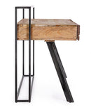 Scrivania 2 Cassetti 120x60x92 cm in Acciaio e Legno