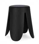 Set 4 Sgabelli  Ø37x47 cm in Similpelle Imogen Nero