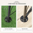 Arco per Rose e Supporto per Piante Rampicanti in Metallo 114x30x230cm Nero