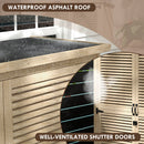 Armadio da Esterno a 2 Ripiani 127x65x159.5/168 cm in Legno di Abete 