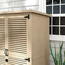 Armadio da Esterno a 2 Ripiani 127x65x159.5/168 cm in Legno di Abete 