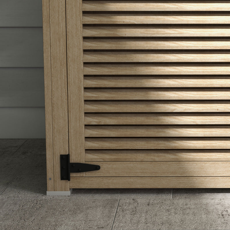 Armadio da Esterno a 2 Ripiani 127x65x159.5/168 cm in Legno di Abete 