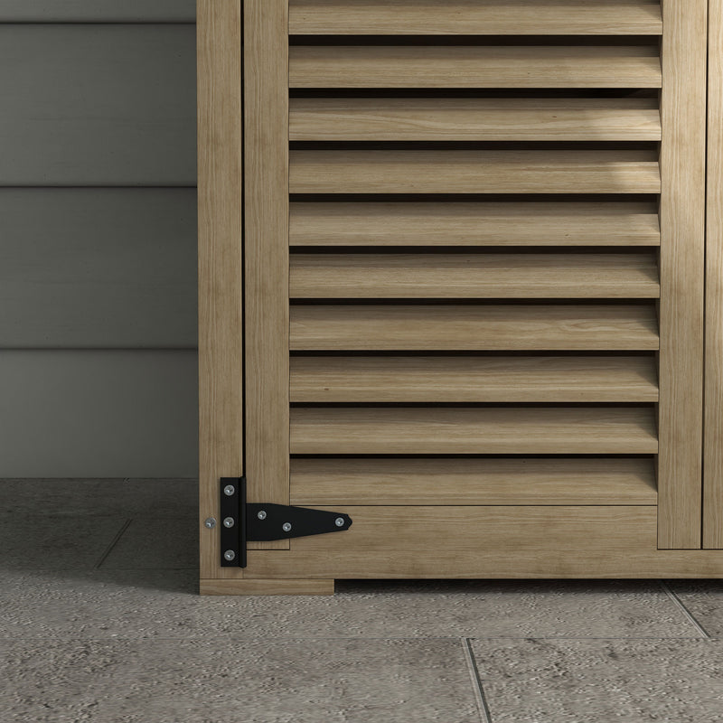 Armadio da Esterno a 2 Ripiani 75x50x111/118 cm in Legno di Abete 