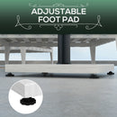 Base per Ombrellone da 25kg in Metallo e Cemento con Effetto Legno 45x45x33.5cm Bianco