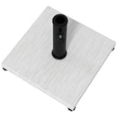 Base per Ombrellone da 25kg in Metallo e Cemento con Effetto Legno 45x45x33.5cm Bianco