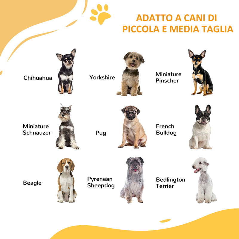 Cancellino per Cani taglia Piccola e Media 74-80x76 cm in Acciaio e PA Bianco