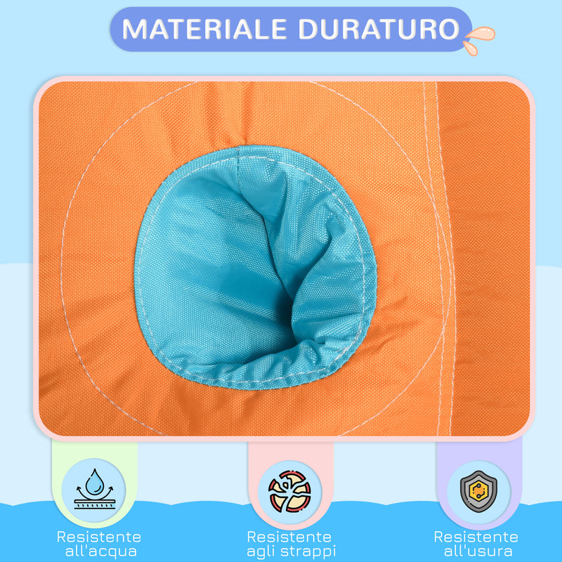 Castello Gonfiabile per Bambini Scivolo Piscina e Parete da Arrampicata 