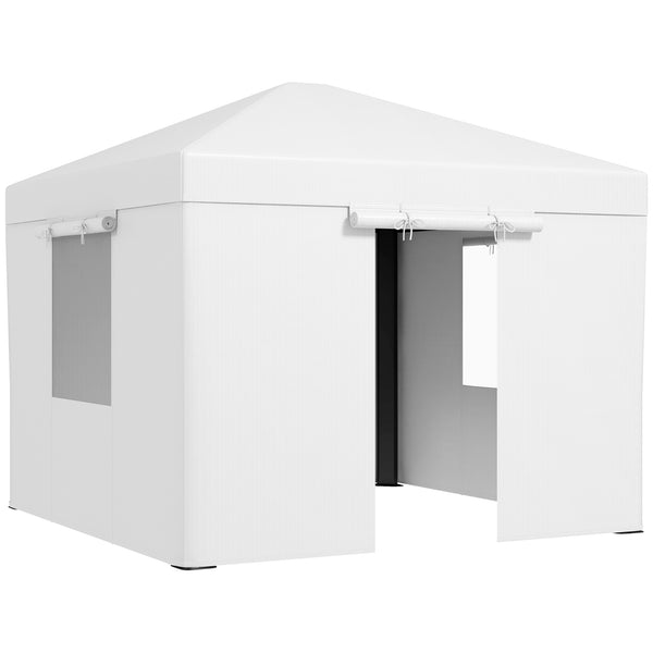 online Copertura per Gazebo 3x3m con Porte a Cerniera e Finestre Bianco