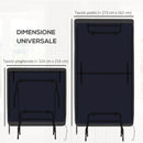 Copertura Tavolo da Ping Pong 257x153x5 cm in Polietilene Nero 