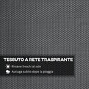 Coprisedile per Dondolo da Giardino 115x48x48cm in Tessuto a Rete Grigio