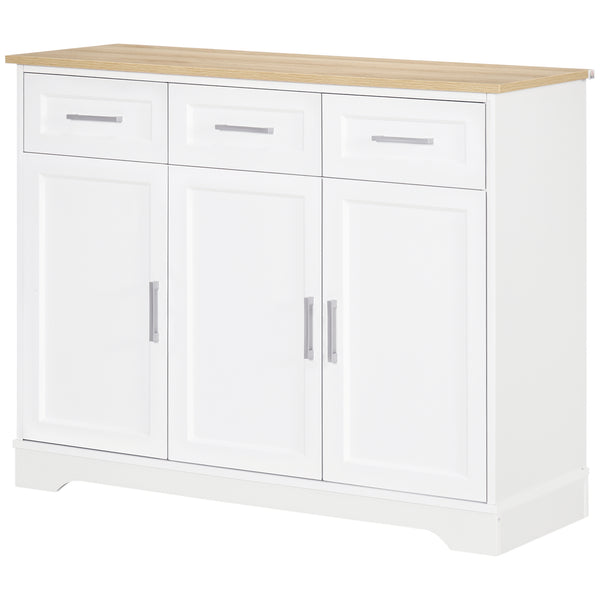 online Credenza Moderna 3 Cassetti e 3 Ante 101x39x82 cm in MDF e Truciolato Bianco