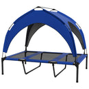 Cuccia per Cani Taglia Grande 106x76x94 cm in Acciaio e Poliestere Blu Scuro