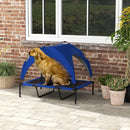 Cuccia per Cani Taglia Grande 106x76x94 cm in Acciaio e Poliestere Blu Scuro