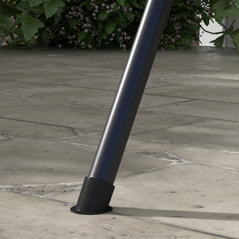 Dondolo 3 Posti con Tettuccio Regolabile 172x110x153 cm in Acciaio e Poliestere Grigio