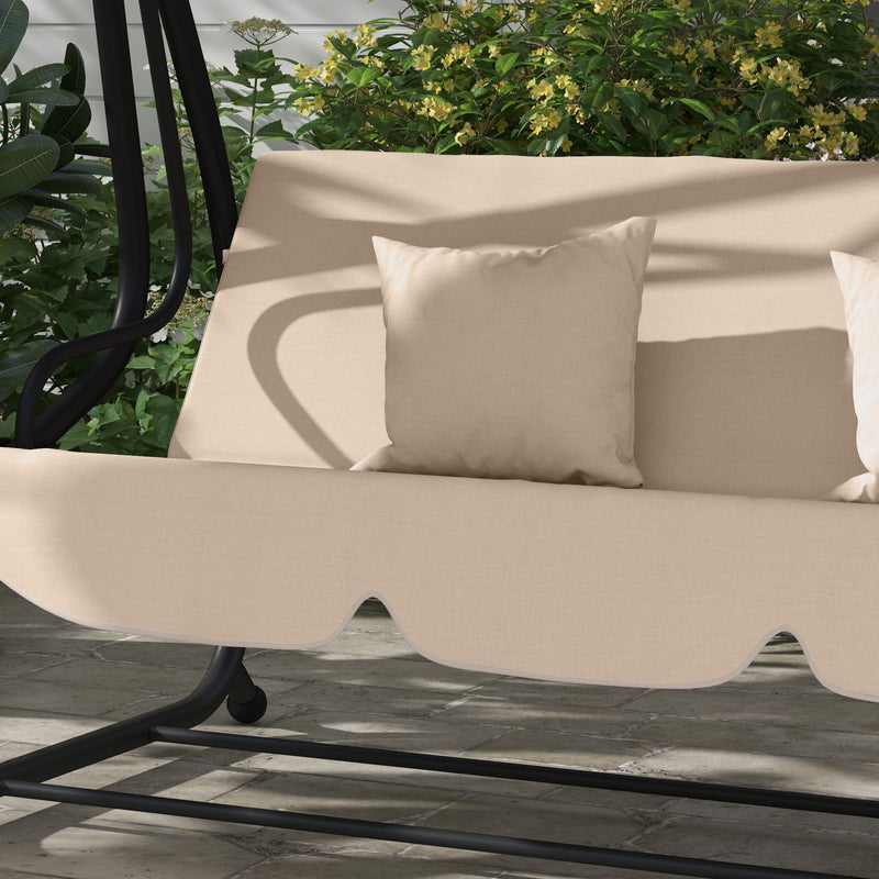 Dondolo Letto da Giardino 3 Posti 200x120x164 cm Marrone Chiaro 
