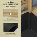 Fioriera con Grigliato e Ripiani Laterali e Inferiore 140x45x151 cm in Legno di Abete