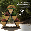 Fioriera da Esterno a 3 Livelli 75x78x77 cm in Legno di Abete 