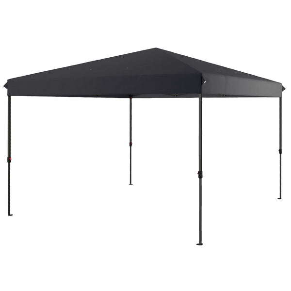 acquista Gazebo Pieghevole 3.6x3.6m con Apertura a Bottone Altezza Regolabile e Borsa con Ruote Nero