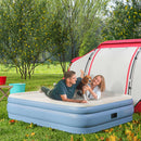 Materasso Gonfiabile Matrimoniale con Pompa di Gonfiaggio Inclusa e Borsa 152x203x46 cm Grigio