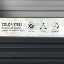 Letto per Orto Rialzato a Fondo Aperto con Rivestimento 120x120x30 cm in Acciaio Zincato Grigio