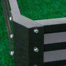 Letto per Orto Rialzato a Fondo Aperto con Rivestimento 120x120x30 cm in Acciaio Zincato Grigio