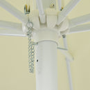 Ombrellone da Giardino 248x248x250 cm in Alluminio Metallo e Poliestere Bianco Beige 
