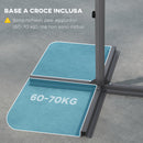 Ombrellone da Giardino Decentrato Ø2,7m Apertura a Manovella e 16 Stecche in Fibra di Vetro Cachi