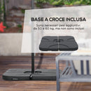 Ombrellone da Giardino Decentrato a 8 Stecche Ø295x260 cm in Acciaio e Poliestere Blu Scuro