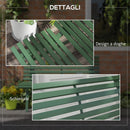 Panchina da Esterno in Alluminio a 2 Posti a Doghe 123x67x79cm Verde
