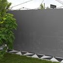 Pareti Gazebo 3x3 e 3x6 m in Tessuto Oxford Grigio con Chiusure ad Anello e a Gancio