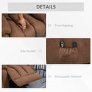 Poltrona Alzapersona Elettrica Massaggiante 91x93x103 cm in Tessuto Marrone