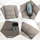 Poltrona Relax con 8 Punti Massaggio e Reclinazione a 165° 94x99x99 cm in Similpelle Grigio