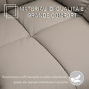 Poltrona Relax con 8 Punti Massaggio e Reclinazione a 165° 94x99x99 cm in Similpelle Grigio