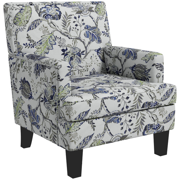 online Poltroncina Retrò 71x74x82,5 cm in Tessuto con Finitura a Borchie e Fantasia a Fiori