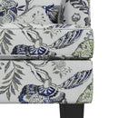 Poltroncina Retrò 71x74x82,5 cm in Tessuto con Finitura a Borchie e Fantasia a Fiori