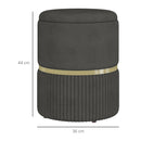 Pouf Contenitore 120 kg max 36x36x44 cm per Soggiorno Ingresso e Camera in Poliestere