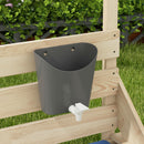 Sabbiera per Bambini 3-7 Anni con Tettuccio e Set da Cucina 180x103x144,5 cm in Legno di Abete