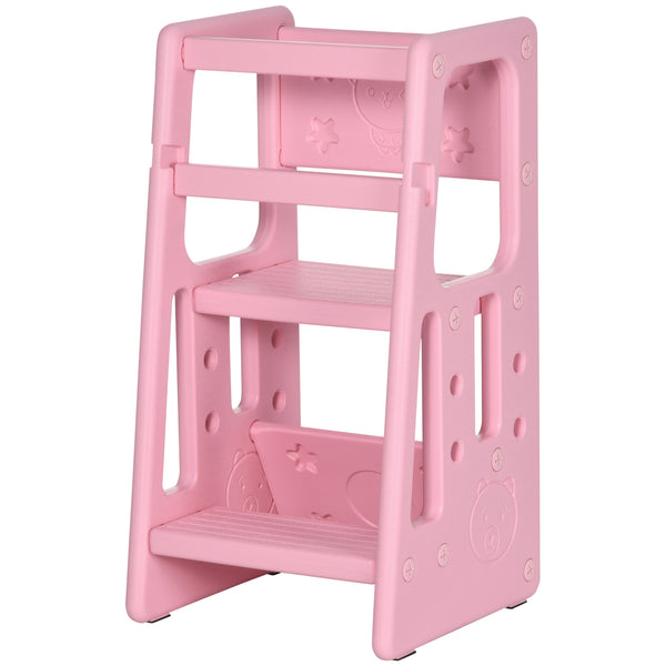 Scaletta per Bambini 3 Livelli 47x47x90 cm in HDPE Rosa online