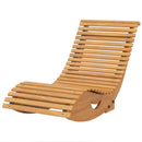 Sedia a Dondolo da Giardino a S con Seduta Ergonomica 130x60x60 cm in Legno di Abete e di Pino