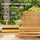 Sedia a Dondolo da Giardino a S con Seduta Ergonomica 130x60x60 cm in Legno di Abete e di Pino