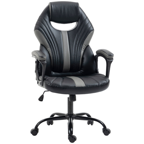 prezzo Sedia da Gaming Ergonomica 63x68x105-113cm in Similpelle Nero e Grigio