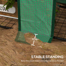 Serra da Giardino 6 Mensole e 2 Porte Avvolgibili 143x46x151cm Copertura in PE Verde