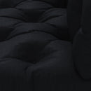 Set 2 Cuscini da Giardino per Divani e Pallet in Poliestere con Imbottitura Spessa Nero