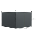 Set 2 Pareti Laterali per Gazebo 3x3m e 3x6m 295x195 cm in Tessuto Oxford Grigio Scuro