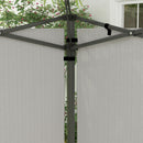 Set 2 Pareti Laterali per Gazebo 3x3m e 3x6m con Finestre 293x193 cm in PE e Plastica Bianco