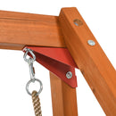 Set con Scivolo 2 Altalene da Giardino e Parete da Arrampicata per Bambini 261x269x228 cm in Legno