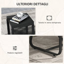 Set Tavolino e 2 Poltroncine con Cuscini da Giardino in Rattan PE Acciaio e Poliestere Nero
