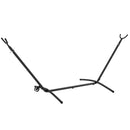 Supporto per Amaca da 330 cm max con 6 Fori e Rotelle 290x120x115 cm in Metallo Nero